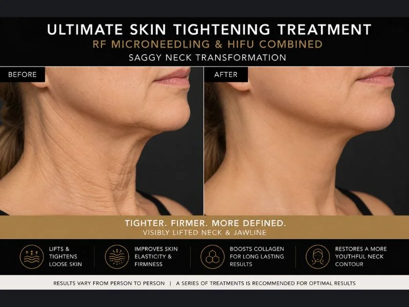 before and after Ultimate skin tightening treatment The Potteries